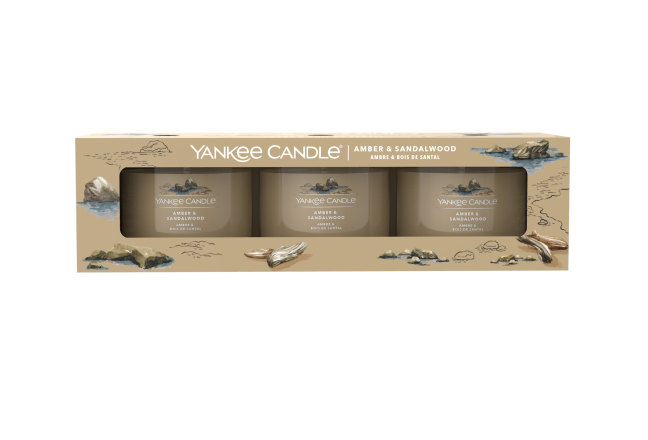 Amber & Sandalwood - Filled Votive 3tk. pakis