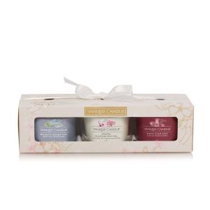 3 mini küünlakomplekt roosa